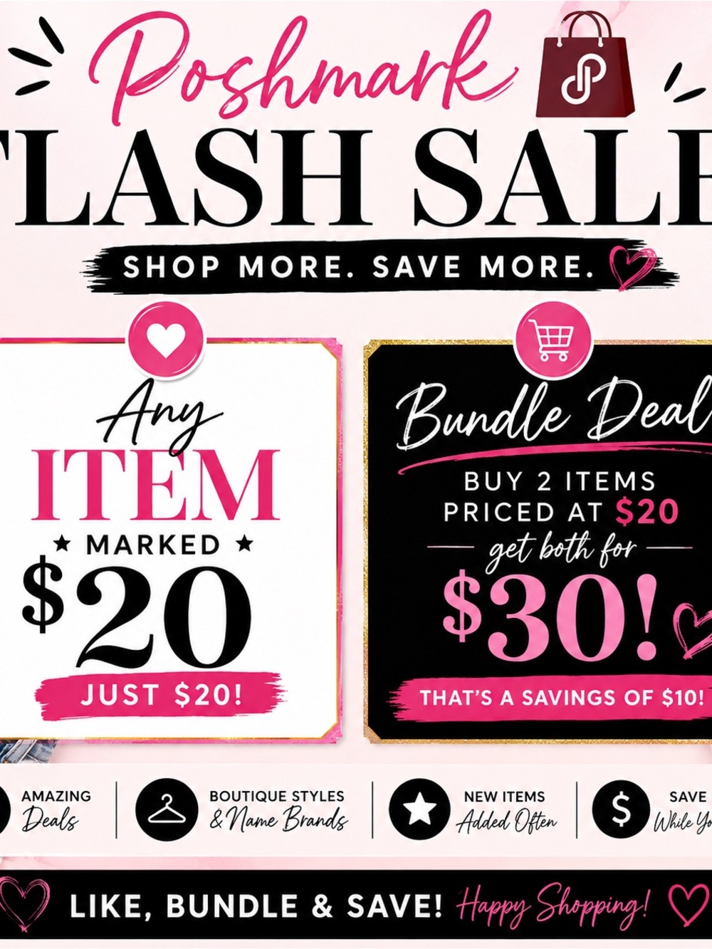 Bundle Deal: Buy 2 items priced at $20 and get both for ONLY $30